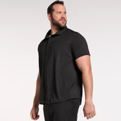 Big & Tall FLX Dynamic Comfort Button-Down Shirt -Clearance Sales Store 5505495 Mineral Black