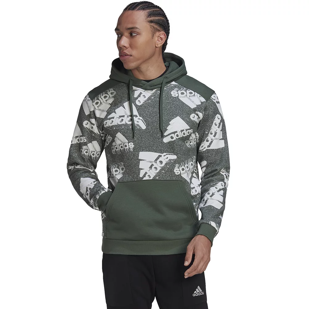 Men's adidas Essentials Brand Love Fleece Hoodie 4 Men's adidas Essentials Brand Love Fleece Hoodie - Image 2