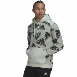 Men's adidas Essentials Brand Love Fleece Hoodie 13 Men's adidas Essentials Brand Love Fleece Hoodie -Clearance Sales Store 5514410 Linen Green Halo