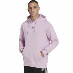 Men's adidas Feel Vivid Oversized Hoodie -Clearance Sales Store 5517451 Bliss Lilac