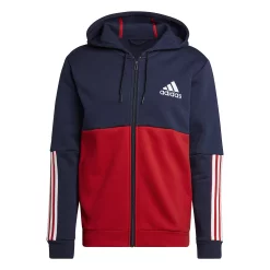 Men's adidas Colorblock Full-Zip Hoodie -Clearance Sales Store 5517455 ALT4