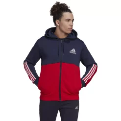 Men's adidas Colorblock Full-Zip Hoodie -Clearance Sales Store 5517455 Legend Ink