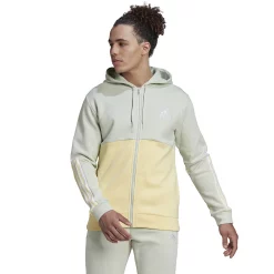 Men's adidas Colorblock Full-Zip Hoodie -Clearance Sales Store 5517455 Linen Green