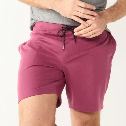 Men's Sonoma Goods For Life® 7" Flex-Wear Knit Jogger Shorts -Clearance Sales Store 5523380 Mauve
