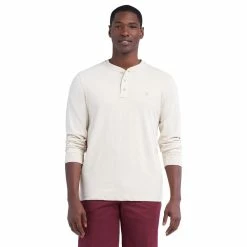 Men's IZOD Saltwater Jersey Henley Top -Clearance Sales Store 5528528 Oatmeal Htr
