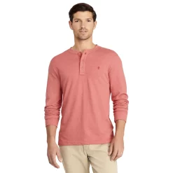 Men's IZOD Saltwater Jersey Henley Top -Clearance Sales Store 5528528 Saltwater Red