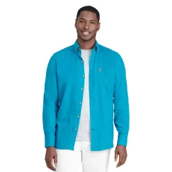 Men's IZOD Flannel Button-Down Shirt -Clearance Sales Store 5528844 Solid Teal