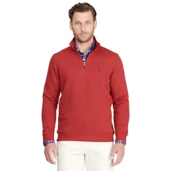 Men's IZOD Fleece Quarter-Zip Top -Clearance Sales Store 5532157 Biking Red
