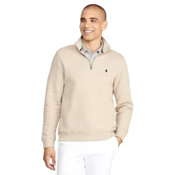 Men's IZOD Fleece Quarter-Zip Top -Clearance Sales Store 5532157 Camel Htr