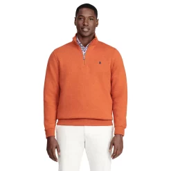 Men's IZOD Fleece Quarter-Zip Top -Clearance Sales Store 5532157 Harvest Pumpkin