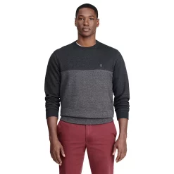 Men's IZOD Crewneck Sweatshirt -Clearance Sales Store 5532691 Black Block