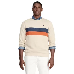Men's IZOD Crewneck Sweatshirt -Clearance Sales Store 5532691 Orange Stripe