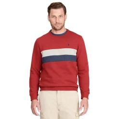Men's IZOD Crewneck Sweatshirt -Clearance Sales Store 5532691 Red Stripe