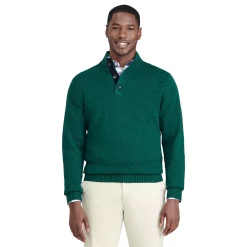 Men's IZOD Mockneck Quarter-Zip Sweater -Clearance Sales Store 5532721 Botanical Green