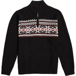 Men's IZOD Fairisle Quarter-Zip Sweater -Clearance Sales Store 5532725 ALT2
