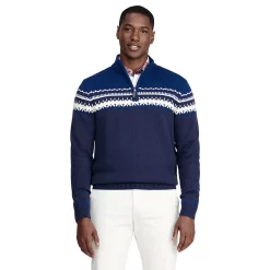 Men's IZOD Fairisle Quarter-Zip Sweater