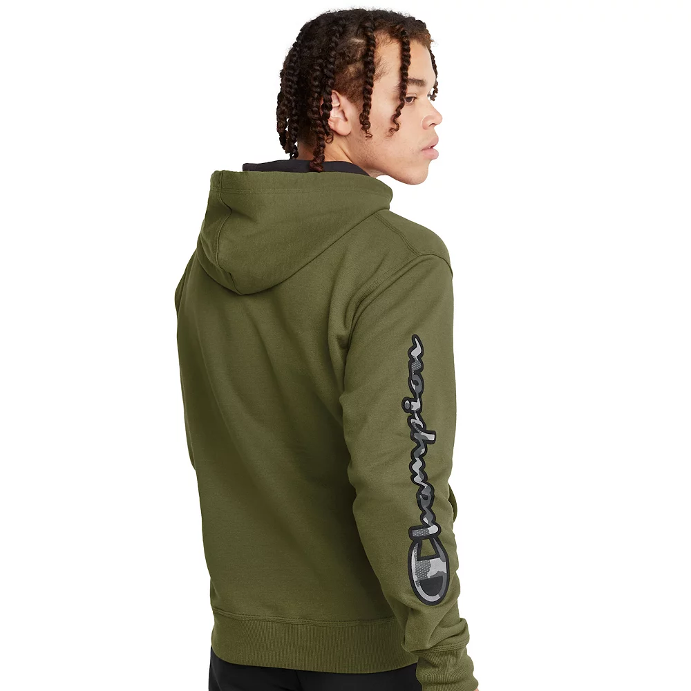Men's Champion® Camo Logo Powerblend Fleece Hoodie 4 Men's Champion® Camo Logo Powerblend Fleece Hoodie - Image 2