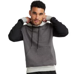 Men's Champion® Colorblock Powerblend Fleece Hoodie -Clearance Sales Store 5537040 Granite Heather Oxford