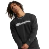 Men's Champion® Vintage Wash Varsity Fleece Crew Sweatshirt -Clearance Sales Store 5537093 Solar Wash Black
