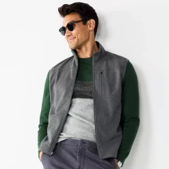 Men's IZOD Fleece Vest -Clearance Sales Store 5538815 Light Gray Heather