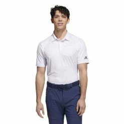 Men's adidas Ultimate365 Printed Polo -Clearance Sales Store 5544143 White Lilac