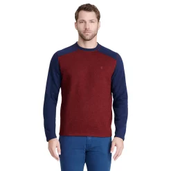 Men's IZOD Colorblock Fleece Top -Clearance Sales Store 5544389 Port Royale Heather