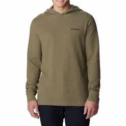 Men's Columbia Pine Peak™ II Waffle Hoodie -Clearance Sales Store 5550869 Stone Green