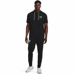 Men's Under Armour Rival Terry Short Sleeve Hoodie -Clearance Sales Store 5552450 ALT2