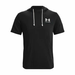 Men's Under Armour Rival Terry Short Sleeve Hoodie -Clearance Sales Store 5552450 ALT4