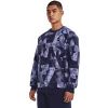 Men's Under Armour Printed Rival Fleece Crew Sweatshirt -Clearance Sales Store 5552492 Midnight Navy