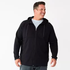 Big & Tall FLX Lined Fleece Full-Zip Hoodie -Clearance Sales Store 5554695 Mineral Black