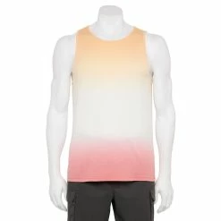 Men's Sonoma Goods For Life® Supersoft Print Tank -Clearance Sales Store 5556708 Orange Ombre