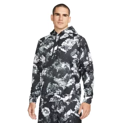 Men's Nike Therma-FIT Printed Pullover Fitness Hoodie -Clearance Sales Store 5557429 Black