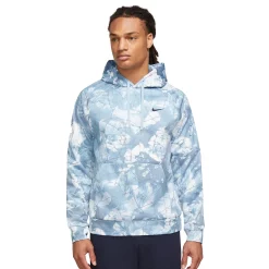 Men's Nike Therma-FIT Printed Pullover Fitness Hoodie -Clearance Sales Store 5557429 Leche Blue