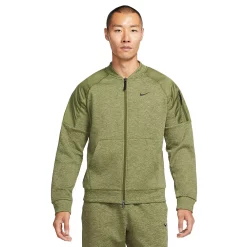Men's Nike Therma-FIT Fitness Bomber Jacket -Clearance Sales Store 5557438 Rough Green