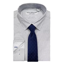 Men's Nick Graham Modern-Fit Circle Diamond Dress Shirt & Tie Set 6 Men's Nick Graham Modern-Fit Circle Diamond Dress Shirt & Tie Set -Clearance Sales Store 5557840 Navy Circle