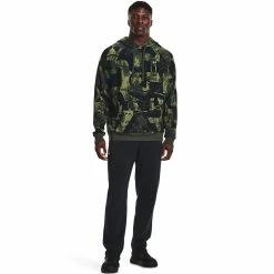 Big & Tall Under Armour Macro Branded Rival Fleece Hoodie -Clearance Sales Store 5564236 ALT2