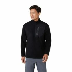 Men's Eddie Bauer Cloud Quarter Zip Pullover -Clearance Sales Store 5568117 Black