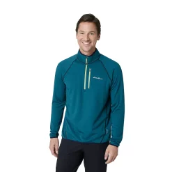 Men's Eddie Bauer Atlas Grid Quarter Zip Pullover -Clearance Sales Store 5568119 Dark Teal