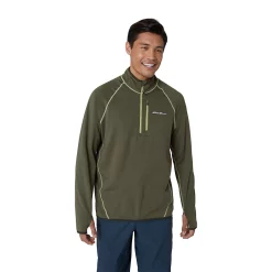 Men's Eddie Bauer Atlas Grid Quarter Zip Pullover -Clearance Sales Store 5568119 Faded Olive