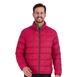 Men's ZeroXposur Luke Box Quilted Puffer Jacket -Clearance Sales Store 5570834 Cranberry