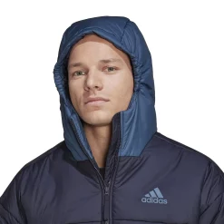 Men's adidas 3-Stripes Puffy Hooded Jacket -Clearance Sales Store 5573137 ALT3