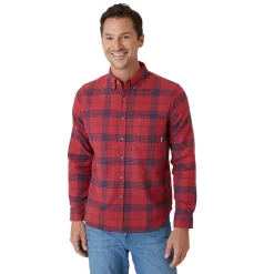 Men's Eddie Bauer Everyday Flex Flannel Button-Down Shirt -Clearance Sales Store 5578814 Brick Red