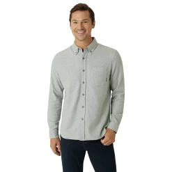 Men's Eddie Bauer Everyday Flex Flannel Button-Down Shirt -Clearance Sales Store 5578814 Cement