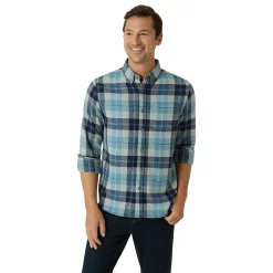 Men's Eddie Bauer Everyday Flex Flannel Button-Down Shirt -Clearance Sales Store 5578814 Chambray