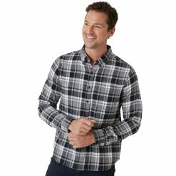 Men's Eddie Bauer Everyday Flex Flannel Button-Down Shirt -Clearance Sales Store 5578814 Cinder