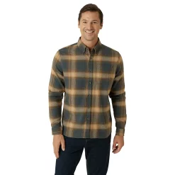 Men's Eddie Bauer Everyday Flex Flannel Button-Down Shirt -Clearance Sales Store 5578814 Flax