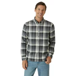 Men's Eddie Bauer Everyday Flex Flannel Button-Down Shirt -Clearance Sales Store 5578814 Ivory