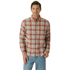 Men's Eddie Bauer Everyday Flex Flannel Button-Down Shirt -Clearance Sales Store 5578814 Paprika