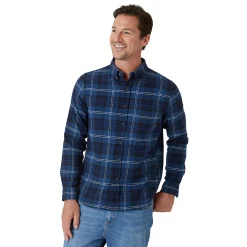 Men's Eddie Bauer Everyday Flex Flannel Button-Down Shirt -Clearance Sales Store 5578814 Soft Indigo